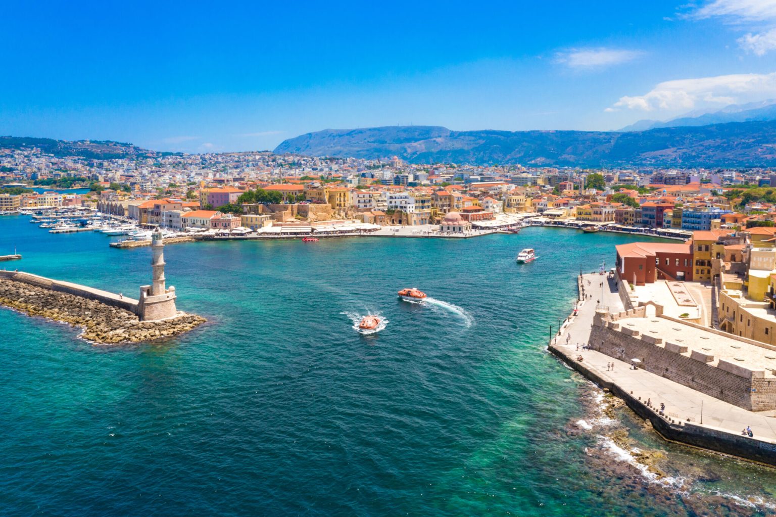 Aerial,View,Of,The,Old,Harbor,And,The,Famous,Lighthouse